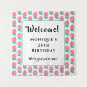 ピンクのバラ タペストリー (正面)