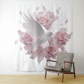 ピンクのバラ + ダックのタペストリー タペストリー (インサイチュ)