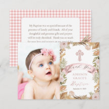 ピンクのバラ |ドライグラスフローラガールバプテスマ写真