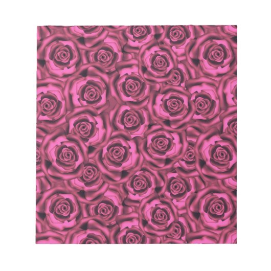 ピンクのバラ ノートパッド (正面)