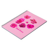 ピンクのバラ ノートブック (左側)