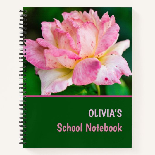 ピンクのバラ ノートブック (正面)