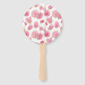 ピンクのバラ ハンドファン (裏面)