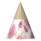 ピンクのバラ パーティーハット (裏面)