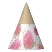 ピンクのバラ パーティーハット (左)