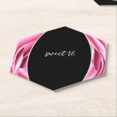 ピンクのバラ ピンクの紙コースター ペーパーコースター (アングル)