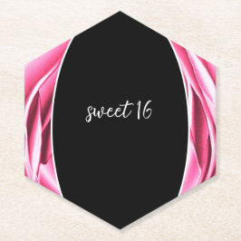 ピンクのバラ ピンクの紙コースター ペーパーコースター