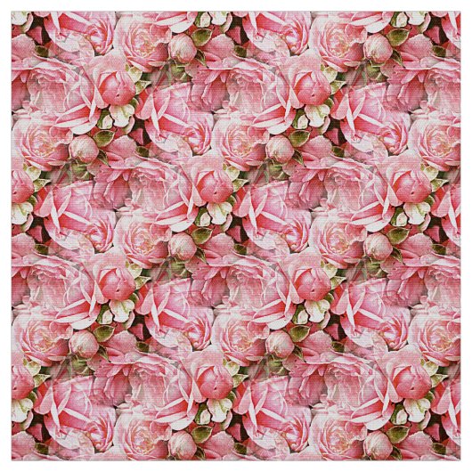 ピンクのバラ ファブリック (見本)