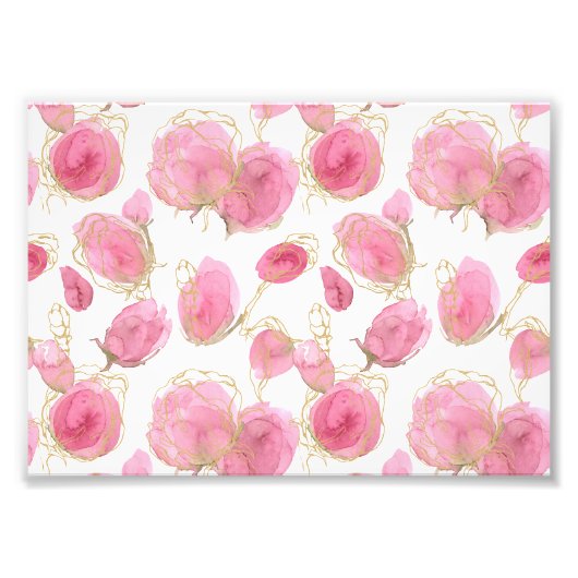 ピンクのバラ フォトプリント            (正面)