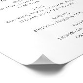 ピンクのバラ。フローラ庭園の結婚式ドリンクバーメニュー ポスター (角)