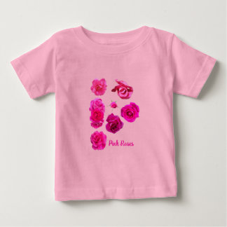 ピンクのバラ ベビーTシャツ