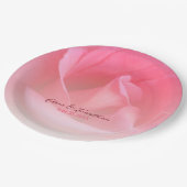 ピンクのバラ ペーパープレート (アングル)