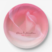 ピンクのバラ ペーパープレート (正面)