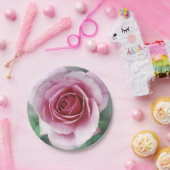 ピンクのバラ ペーパープレート (パーティー)