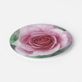ピンクのバラ ペーパープレート (アングル)