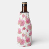 ピンクのバラ ボトルクーラー (ボトル正面)