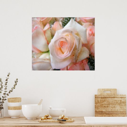 ピンクのバラ ポスター (キッチン)