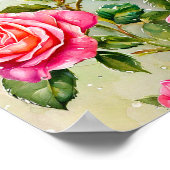 ピンクのバラ ポスター (角)