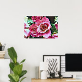 ピンクのバラ ポスター (ホームオフィス)