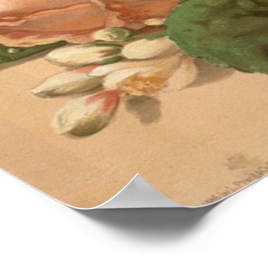 ピンクのバラ ポスター (角)