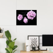 ピンクのバラ ポスター (ホームオフィス)