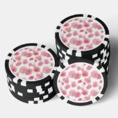 ピンクのバラ ポーカーチップ (積み重ね)