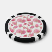 ピンクのバラ ポーカーチップ (シングル)