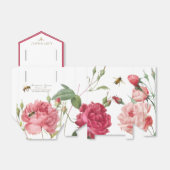 ピンクのバラ&ミツバチのアピールギフトボックス フェイバーボックス (折り畳みなし)