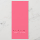 ピンクのバラ メニュー (裏面)