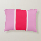 ピンクのバラ、ライン赤と白装飾用クッション アクセントクッション (裏面)