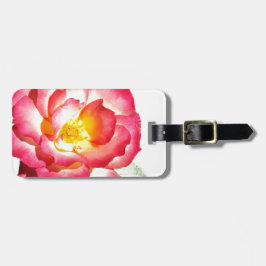ピンクのバラ ラゲッジタグ