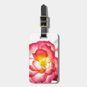 ピンクのバラ ラゲッジタグ (正面縦)