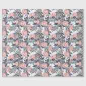 ピンクのバラ ラッピングペーパー (フラット)