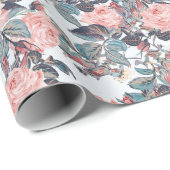 ピンクのバラ ラッピングペーパー (ロールコーナー)