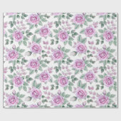 ピンクのバラ ラッピングペーパー (フラット)
