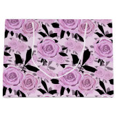 ピンクのバラ ラージペーパーバッグ (正面)
