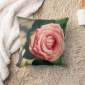 ピンクのバラ、ロマンチックなクッション クッション (ブランケット)