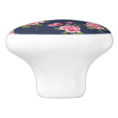 ピンクのバラ、ヴィンテージシャビー、カスタムセラミックノブ セラミックノブ (側面)