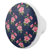 ピンクのバラ、ヴィンテージシャビー、カスタムセラミックノブ セラミックノブ (右)