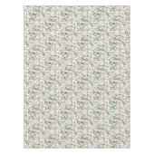 ピンクのバラ – ヴィンテージ水彩フローラ テーブルクロス (正面)