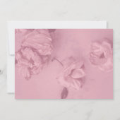 ピンクのバラ　人生の祝福 招待状 (裏面)