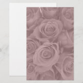 ピンクのバラ 便箋 (正面/裏面)