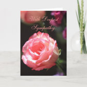 ピンクのバラ、共感表 カード (正面)