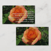 ピンクのバラ 名刺 (正面/裏面)