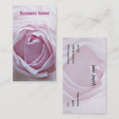 ピンクのバラ 名刺 (正面/裏面)