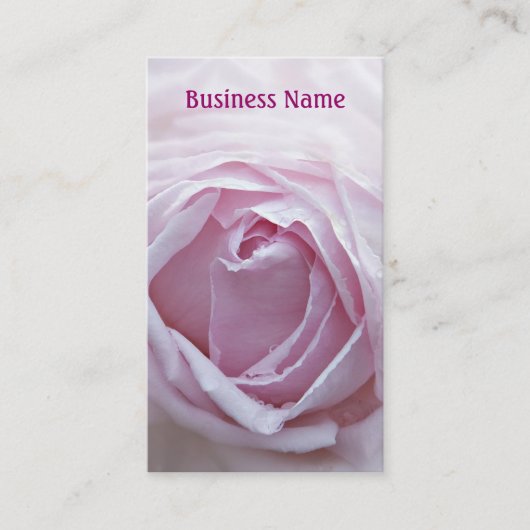 ピンクのバラ 名刺 (正面)