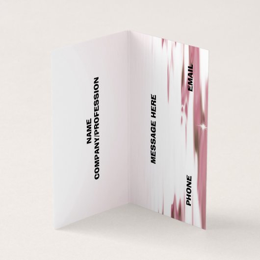 ピンクのバラ 名刺 (内部)