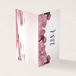 ピンクのバラ 名刺