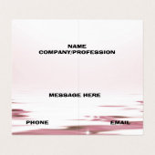 ピンクのバラ 名刺 (内部フラット)