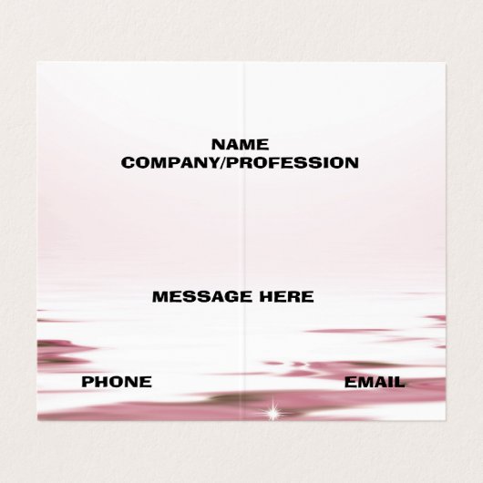 ピンクのバラ 名刺 (内部フラット)